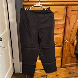 Talbots Black Linen Pants